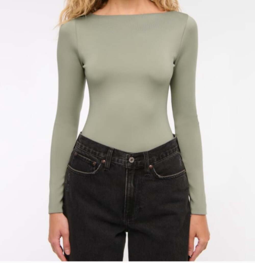 Abercrombie Sage Green Bodysuit Size XL NWT